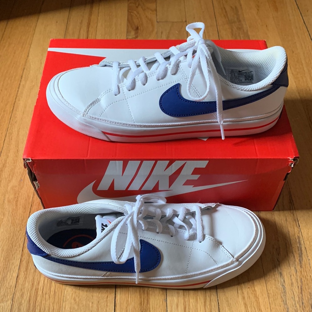 Nike Court Legacy, red and blue, size: 7Y, worn once